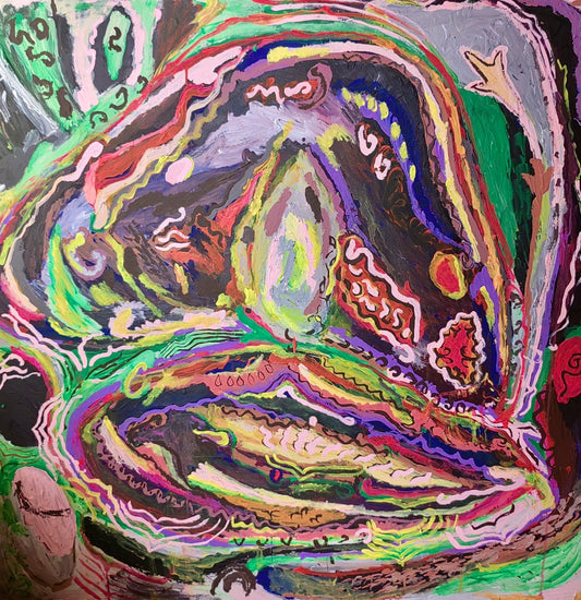 pinturas acrílicas. pieza unica