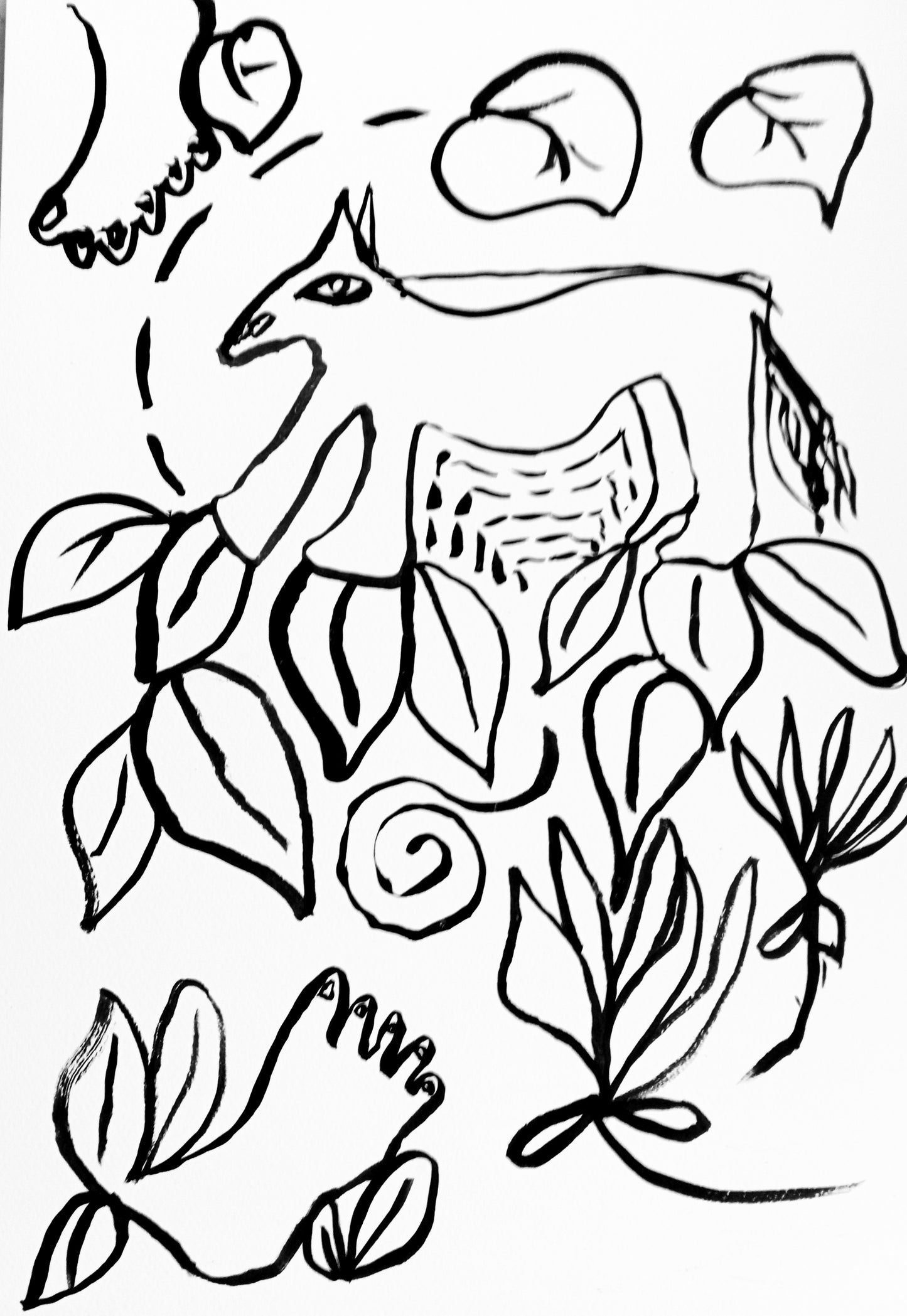Dibujo caba y naturaleza