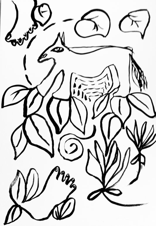 Dibujo caba y naturaleza