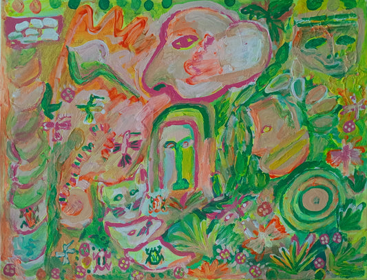 Pinturas vestigios y vegetación