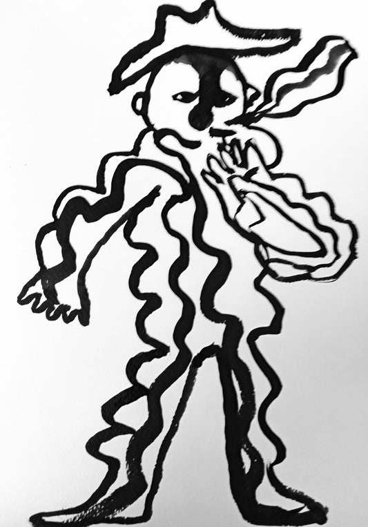 Dibujo smoking personage